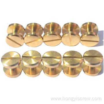 Brass Chicago Binding Rivets Male And Female Screw